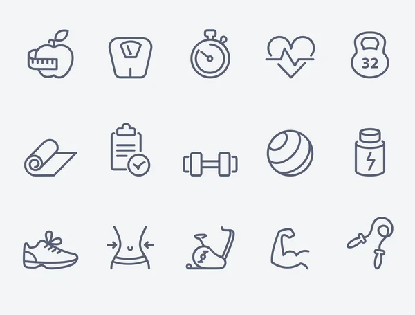 Iconos de fitness — Archivo Imágenes Vectoriales