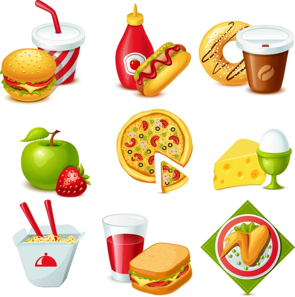 Food icon set — Stock Vector