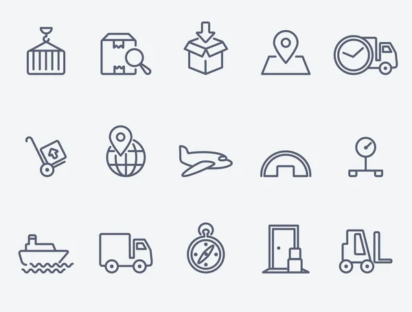 Logistics icons — Stock Vector