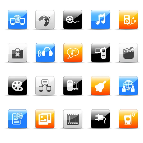 Media icons — Stock Vector