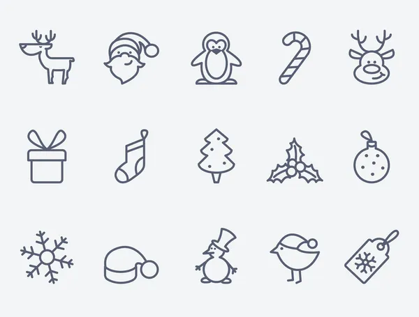 Iconos de Navidad — Vector de stock