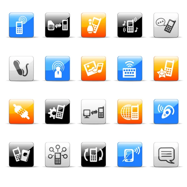 Iconos telefónicos — Archivo Imágenes Vectoriales