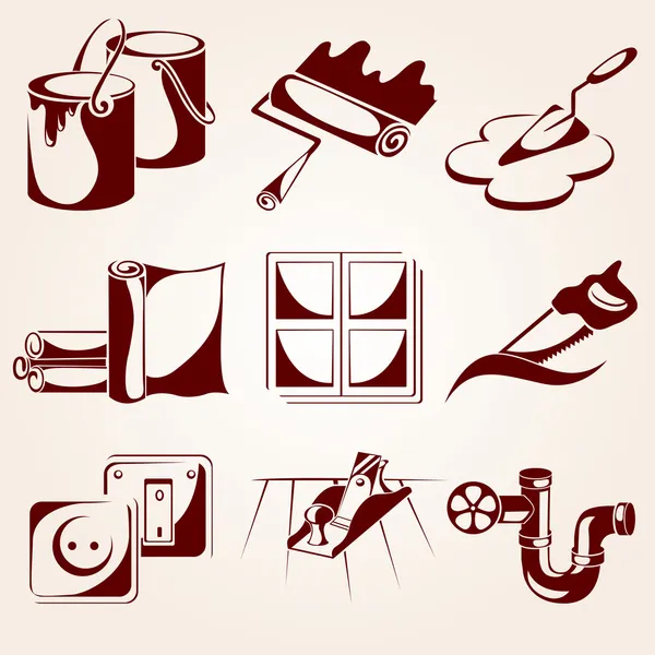 Home repair icons — Stock Vector