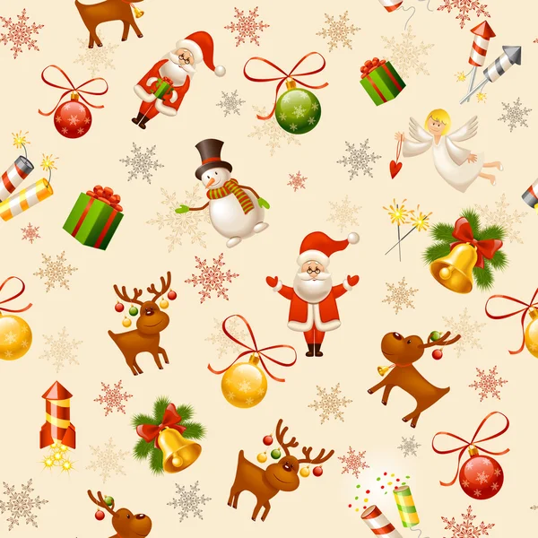 Fondo sin costuras de Navidad — Vector de stock