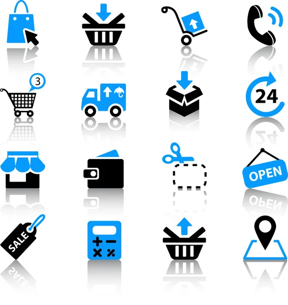 Shopping icons — Stock Vector