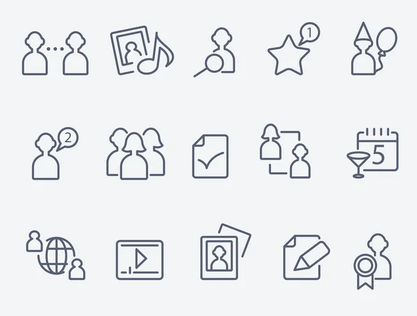 Iconos de redes sociales — Vector de stock