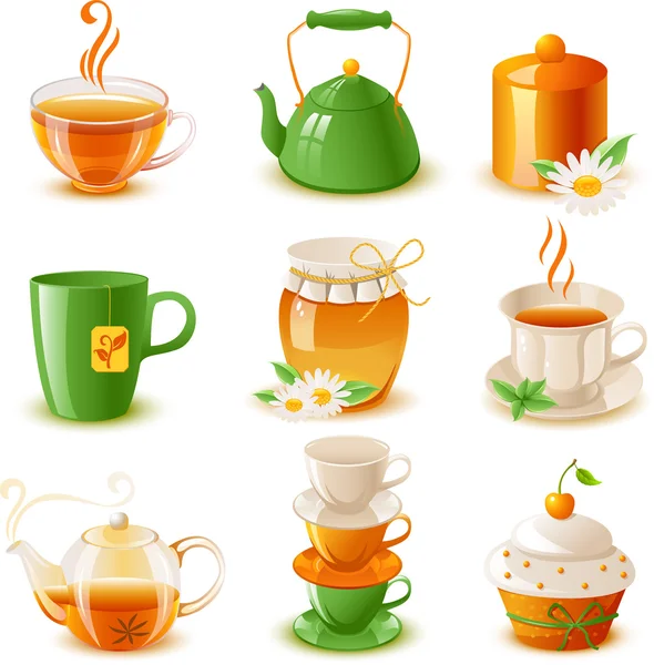 Zestaw do herbaty — Wektor stockowy