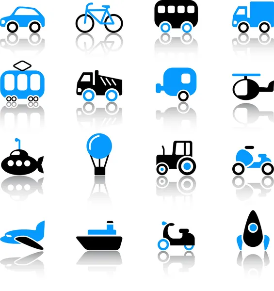 Iconos de transporte — Vector de stock