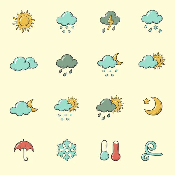 Weather icons — Stock Vector