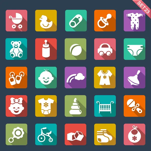 Conjunto de icono bebé Gráficos Vectoriales