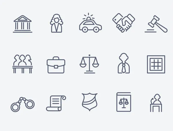 Law icons Royalty Free Stock Vectors