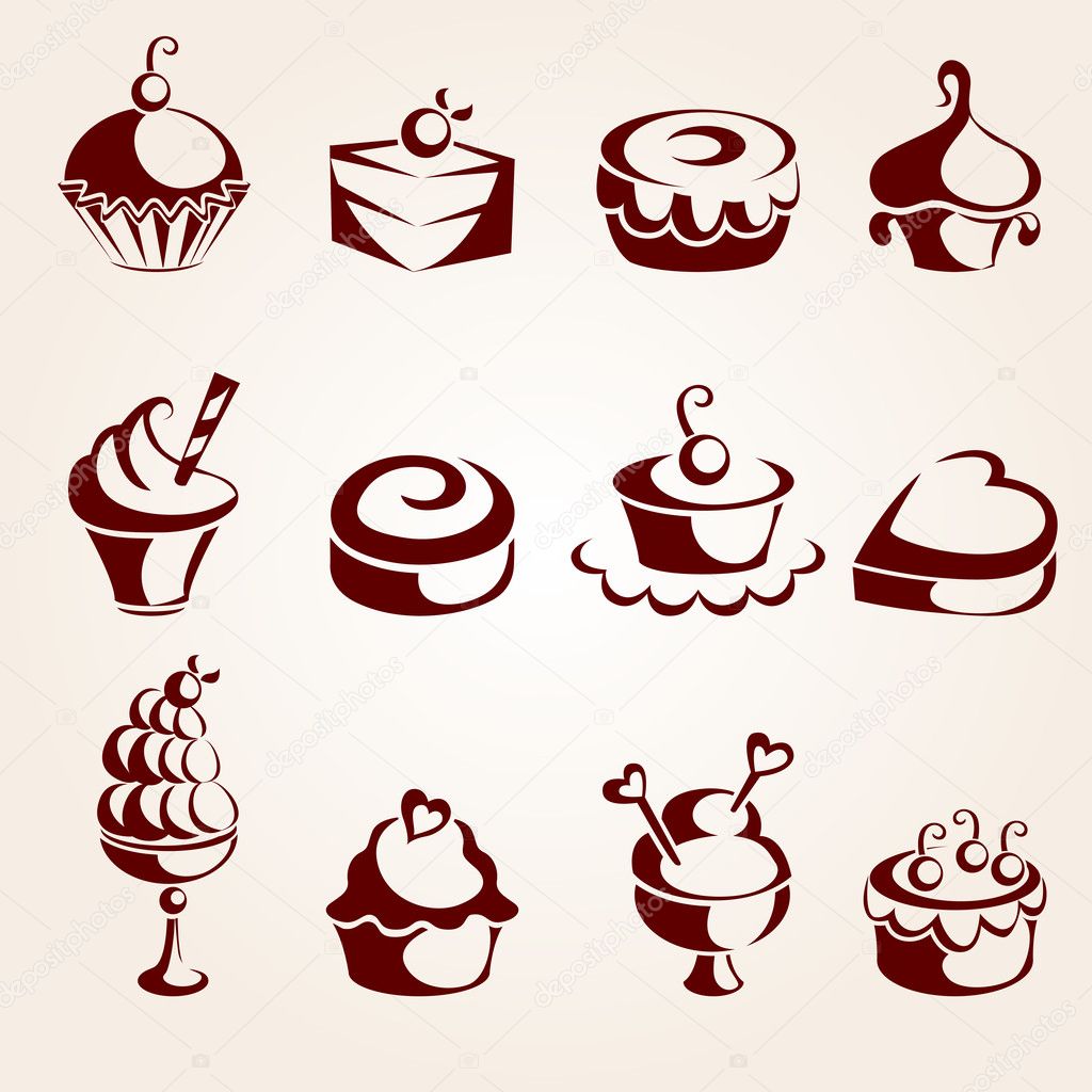 Cupcakes set