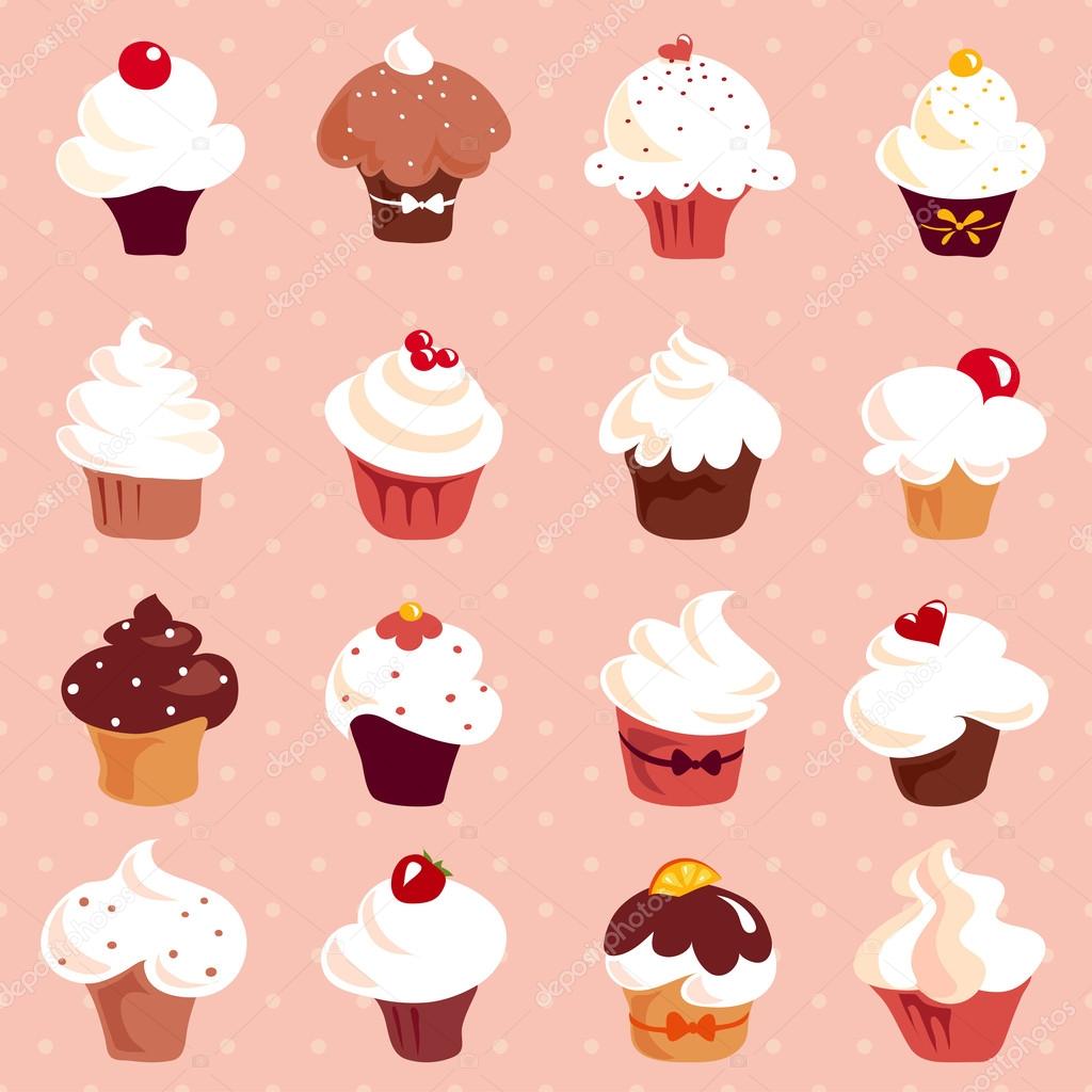 Cupcakes- seamless background