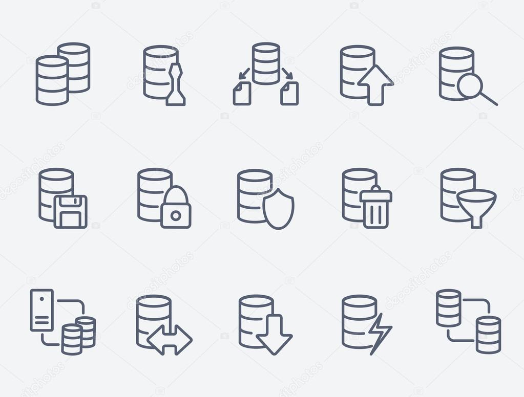 Database icon set