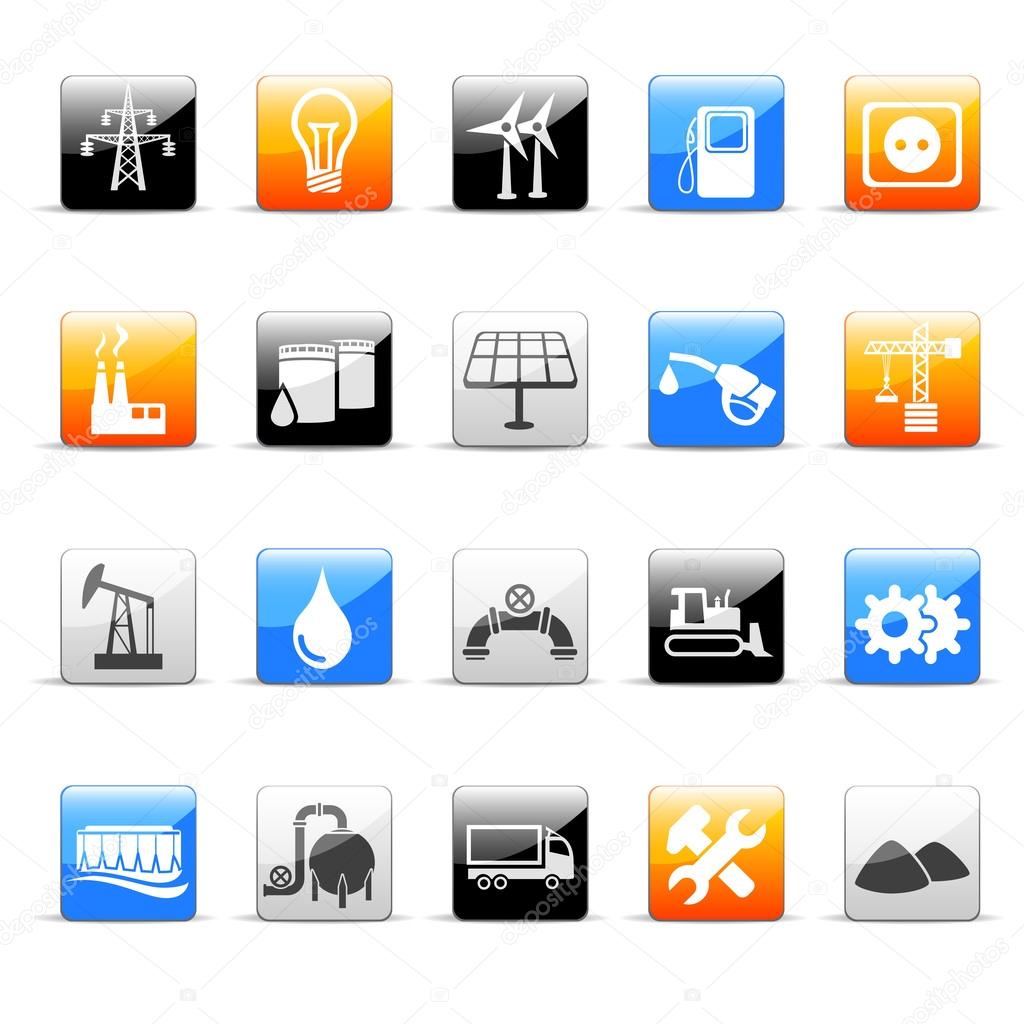Industry icons Stock Vector Image by ©colorlife 35415233