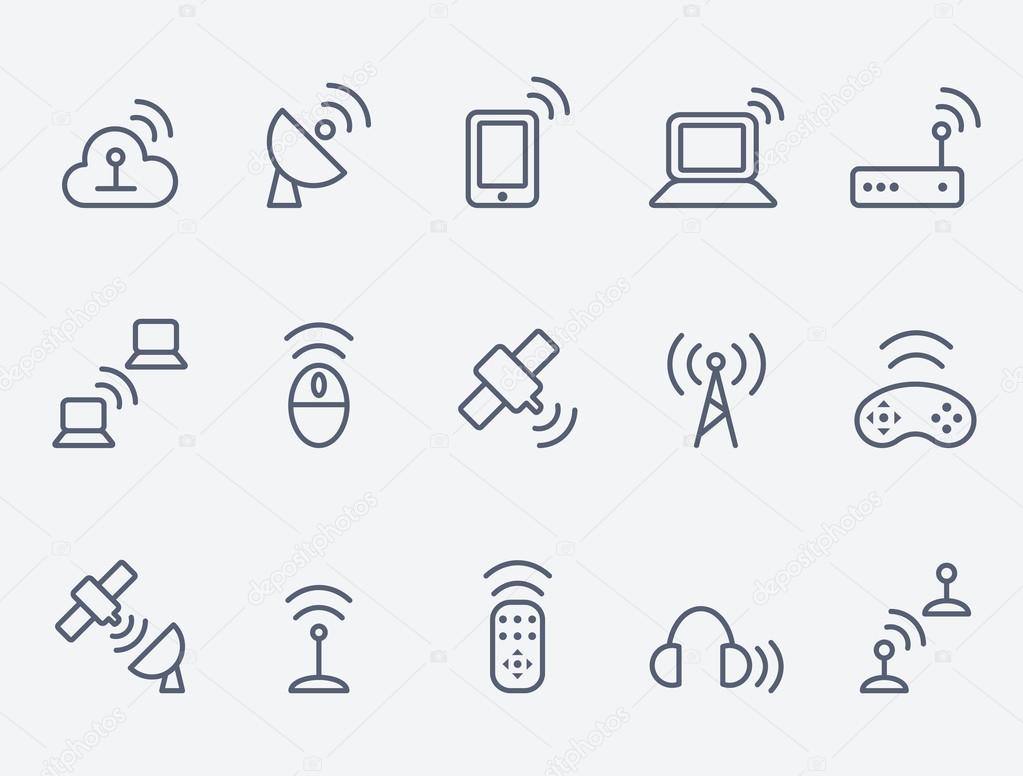 Wireless icon set
