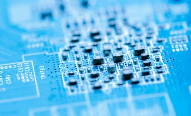 Özet olarak, anakart elektronik arkaplanı kapat. (mantık kartı, Cpu ana kartı, devre, sistem kartı, mobo)