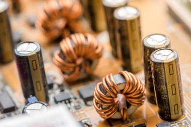 Özet olarak, anakart elektronik arkaplanı kapat. (mantık kartı, Cpu ana kartı, devre, sistem kartı, mobo)