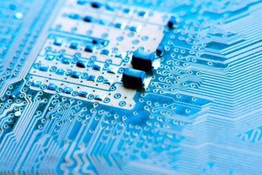 Özet olarak, anakart elektronik arkaplanı kapat. (mantık kartı, Cpu ana kartı, devre, sistem kartı, mobo)