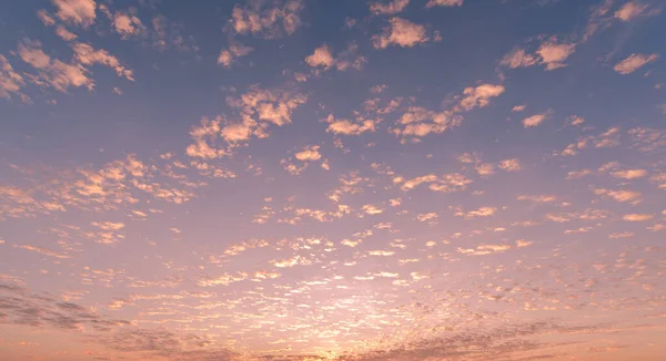 Panoramic View Sunset Golden Blue Sky Nature Background — Stock Photo, Image