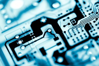 Özet olarak, anakart elektronik arkaplanı kapat. (mantık kartı, Cpu ana kartı, devre, sistem kartı, mobo)