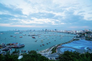 En güzel bakış açısı Pattaya Beach Pattaya City Chonburi, Thailand.