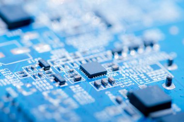 Özet olarak, anakart elektronik arkaplanı kapat. (mantık kartı, Cpu ana kartı, devre, sistem kartı, mobo)
