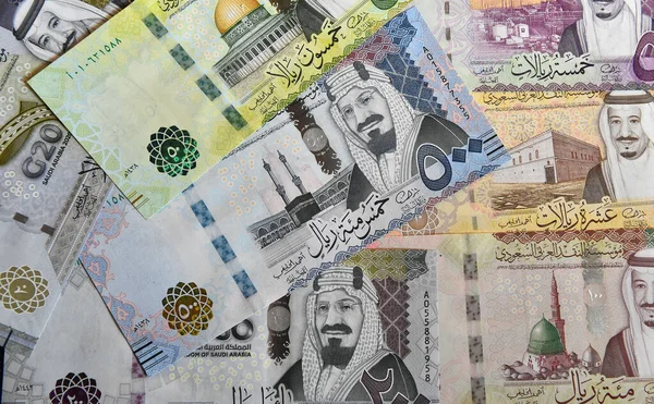 Aktuelles Geld Saudi Arabiens — Stockfoto