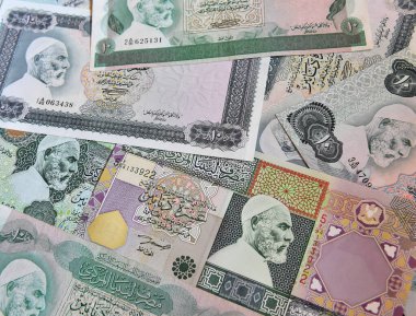 Kaddafi zamanından bazı Libya banknotları