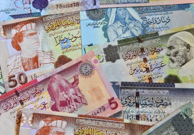 Kaddafi zamanından bazı Libya banknotları