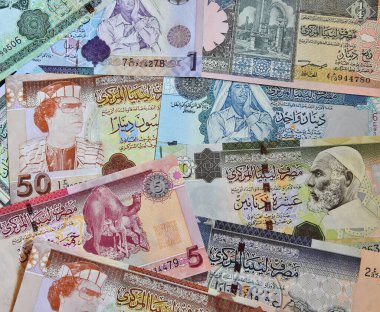 Kaddafi zamanından bazı Libya banknotları