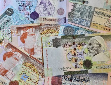 Kaddafi zamanından bazı Libya banknotları