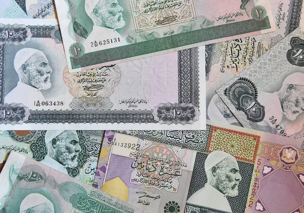 Algunos Billetes Libios Época Gadafi —  Fotos de Stock