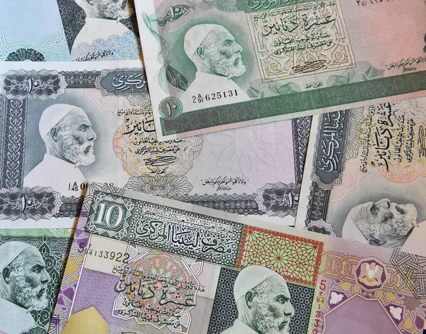 Algunos Billetes Libios Época Gadafi —  Fotos de Stock