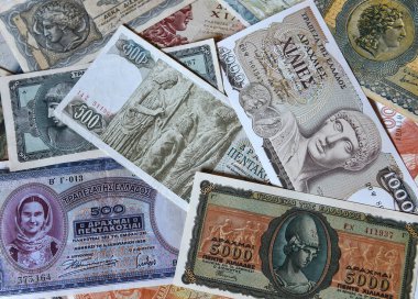 Bazı güzel eski Yunan banknotları