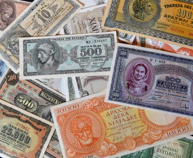 Bazı güzel eski Yunan banknotları