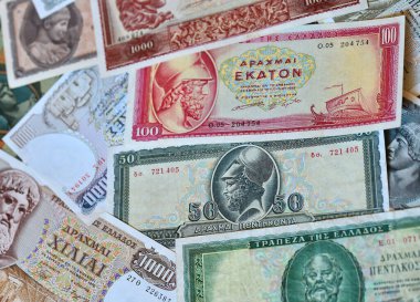 Bazı güzel eski Yunan banknotları