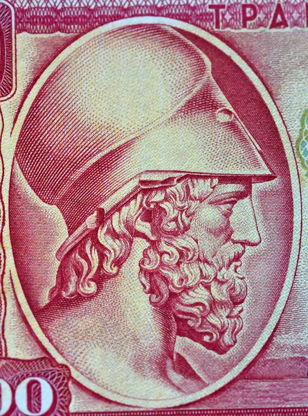 General Themistokles Auf Einer Griechischen Banknote — Stockfoto