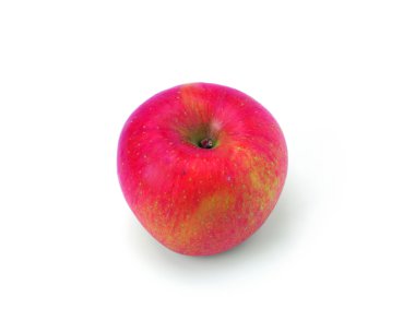 Beyaz arka planda olgun bir elma