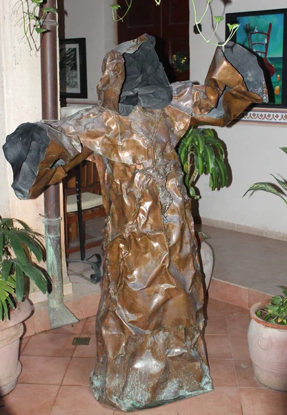 Escultura monge de metal (ferro, cobre ) — Fotografia de Stock