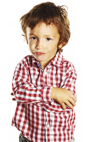 Kleine jongen met gekruiste armen — Stockfoto