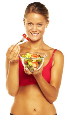 salata yemek güzel spor kadın