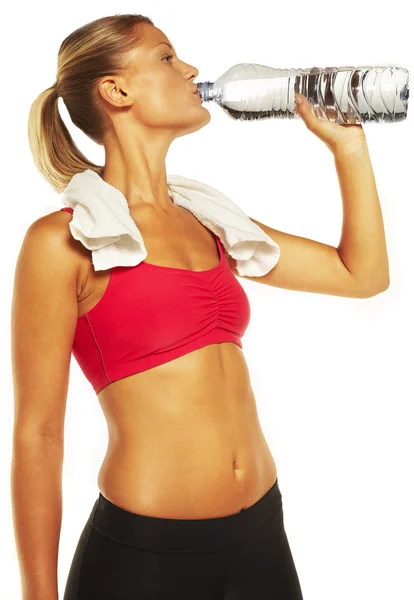 Spor kadın içme suyu — Stok fotoğraf