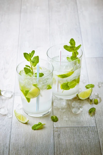 Zwei frische Mojitos Cocktails — Stockfoto