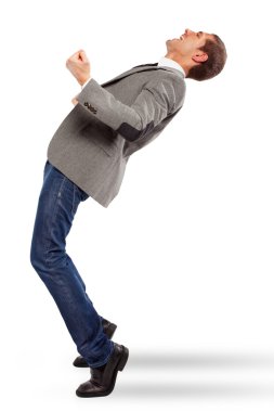 kenarlı gözlüklü genç ilginç iş adamı