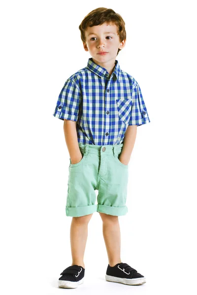 Portrait of a little boy in studio. — Stock Photo, Image