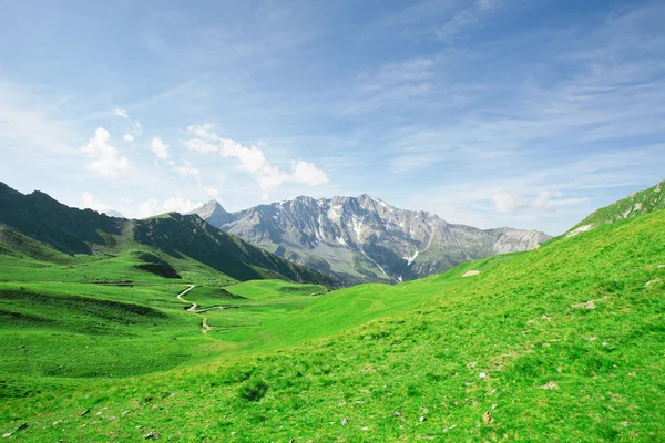 Bela paisagem de alpes em dia nublado . — Fotografia de Stock