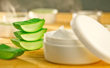 aloe vera bitki cilt bakımı tedavisi için.