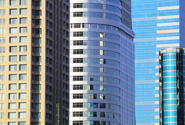 Modern buildings in business area of Tel Aviv. Israel.