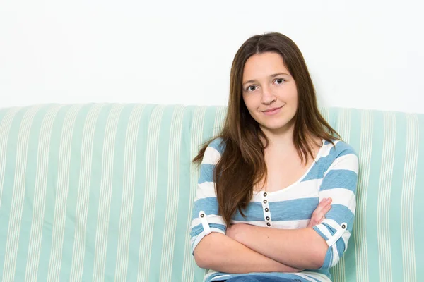 Young Brunette Teenager looking at camera — Stock Photo, Image